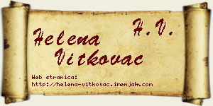 Helena Vitkovac vizit kartica